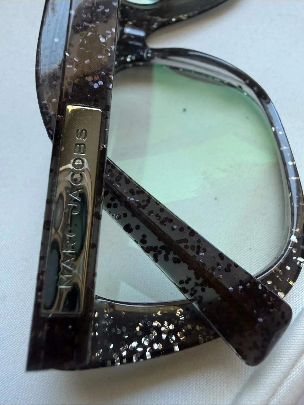 Marc Jacobs MARC 428 Glitter Eyeglass Frames Rx Glasses Black Silver